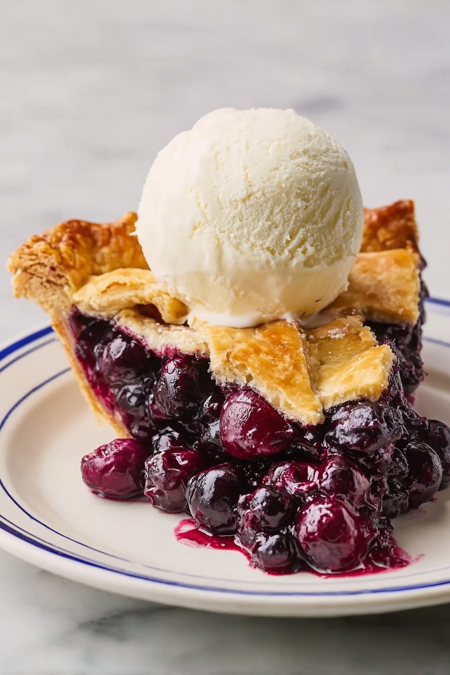 Blueberry Pie - Serving Suggestion