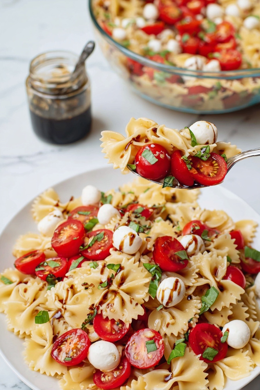 Caprese Pasta Salad - Serving Suggestion