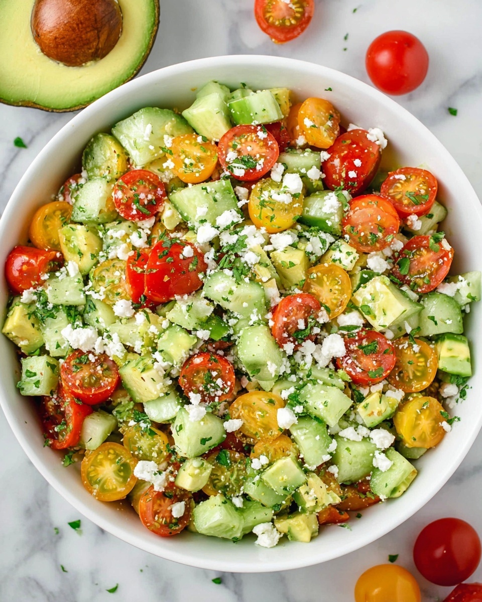 cucumber tomato avocado - Serving Suggestion