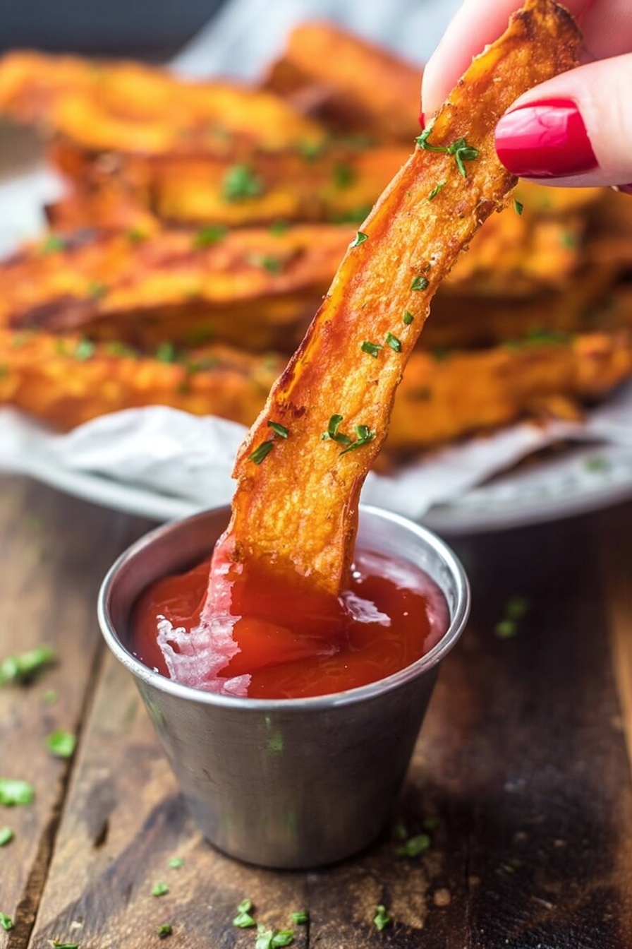 Sweet Potato Wedges - Serving Suggestion