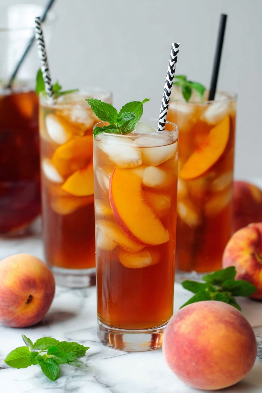 Peach Iced Tea - Serving Suggestion
