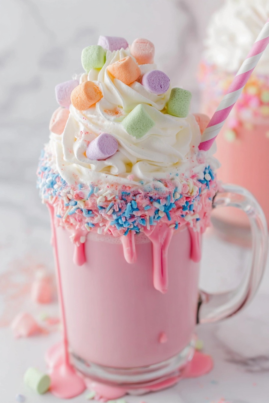 Unicorn Hot Chocolate - Serving Suggestion
