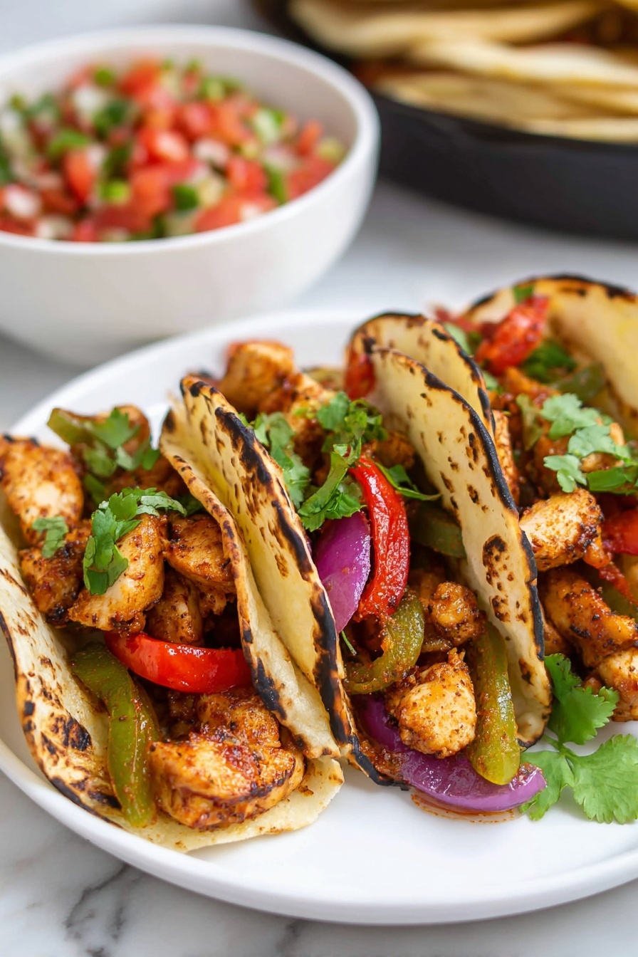 chicken fajitas - Serving Suggestion