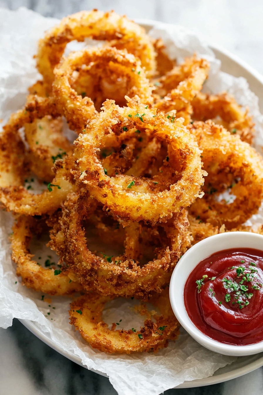 baked onion rings - Serving Suggestion