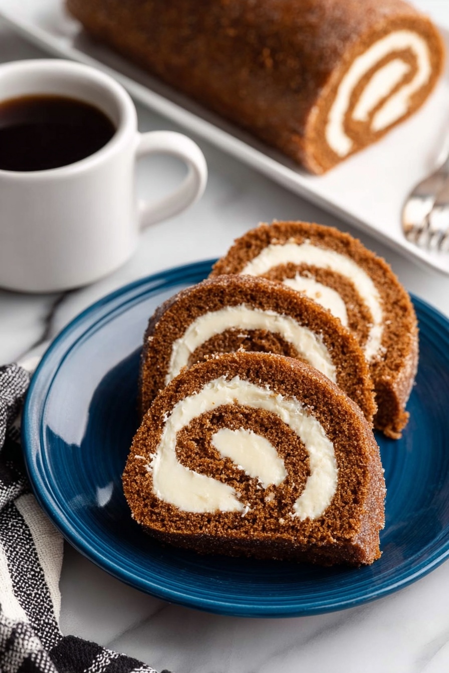 Pumpkin Roll - Serving Suggestion
