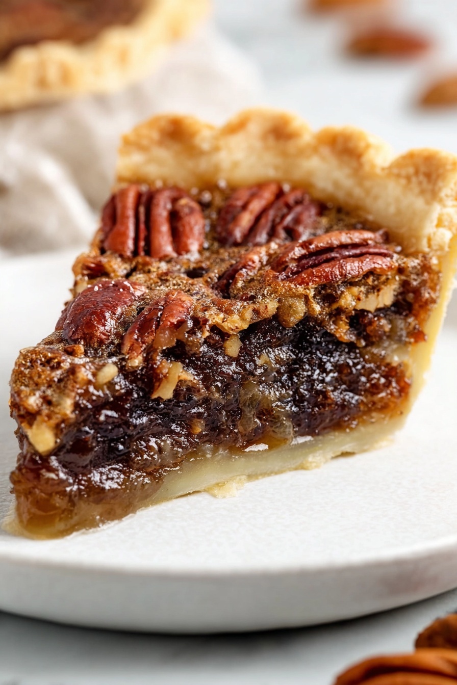 Chocolate Pecan Pie - Serving Suggestion