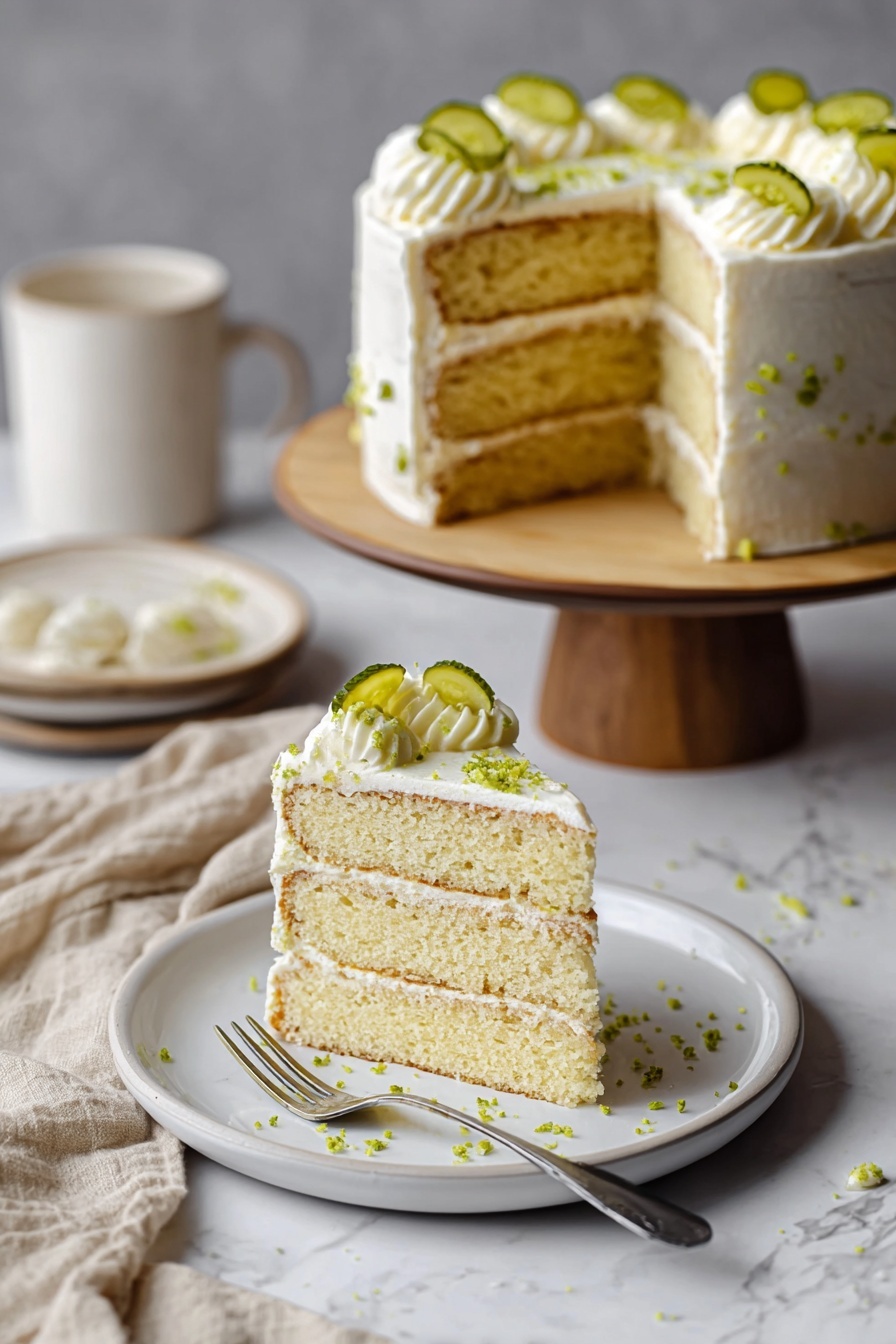 Dill Pickle Layer Cake - Serving Suggestion