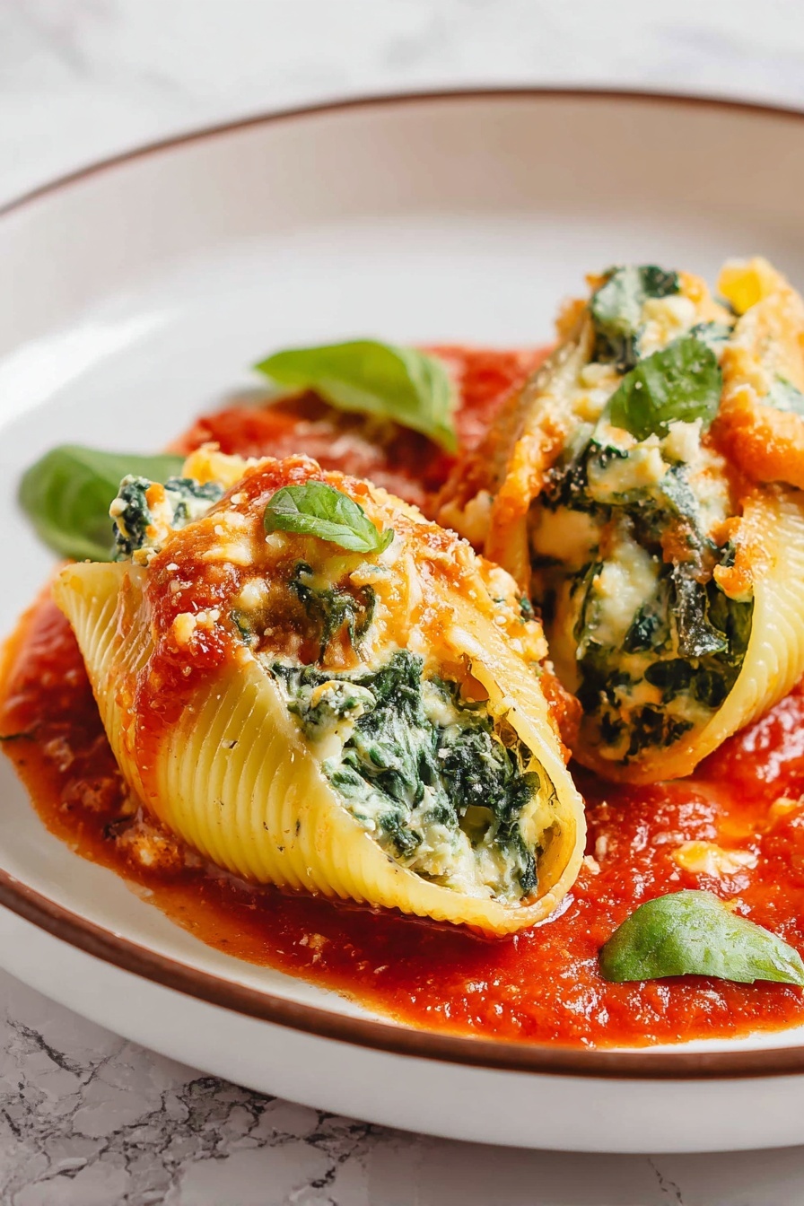Vegetable Stuffed Shells - Serving Suggestion