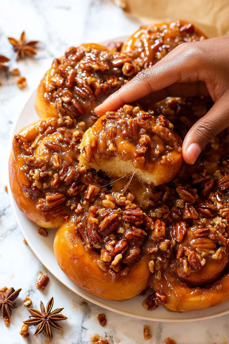 Pecan Praline Sticky Buns - Serving Suggestion