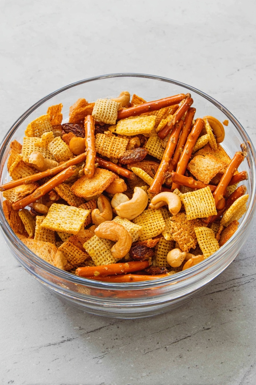 Dill Pickle Chex Mix - Serving Suggestion