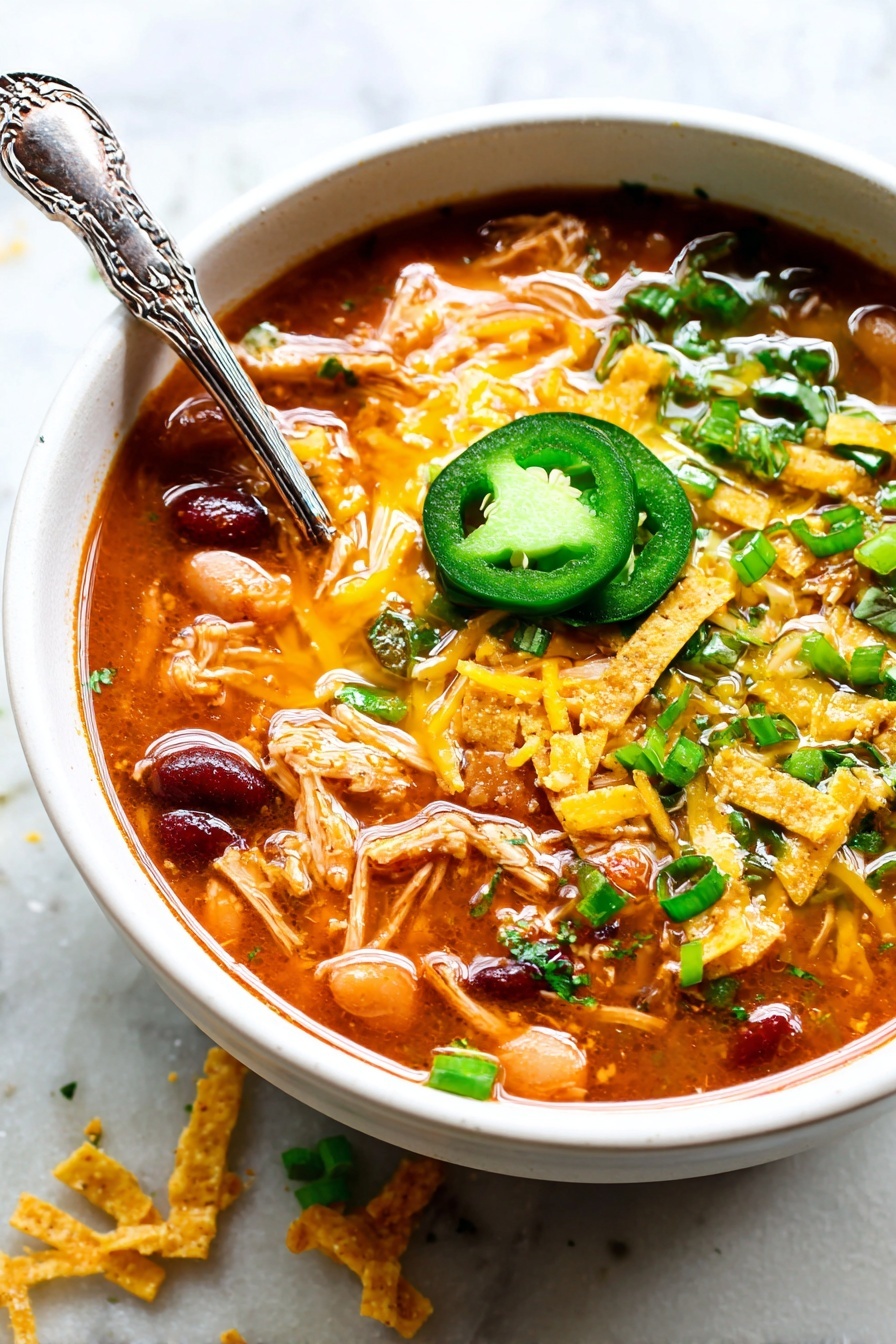 Smoky BBQ Chicken Chili - Serving Suggestion