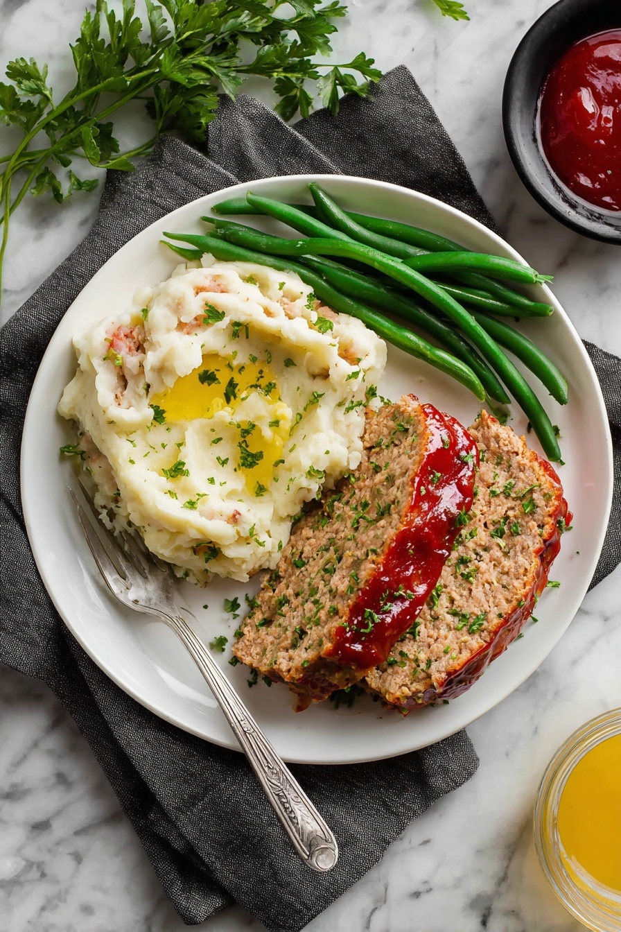 Turkey Meatloaf - Serving Suggestion