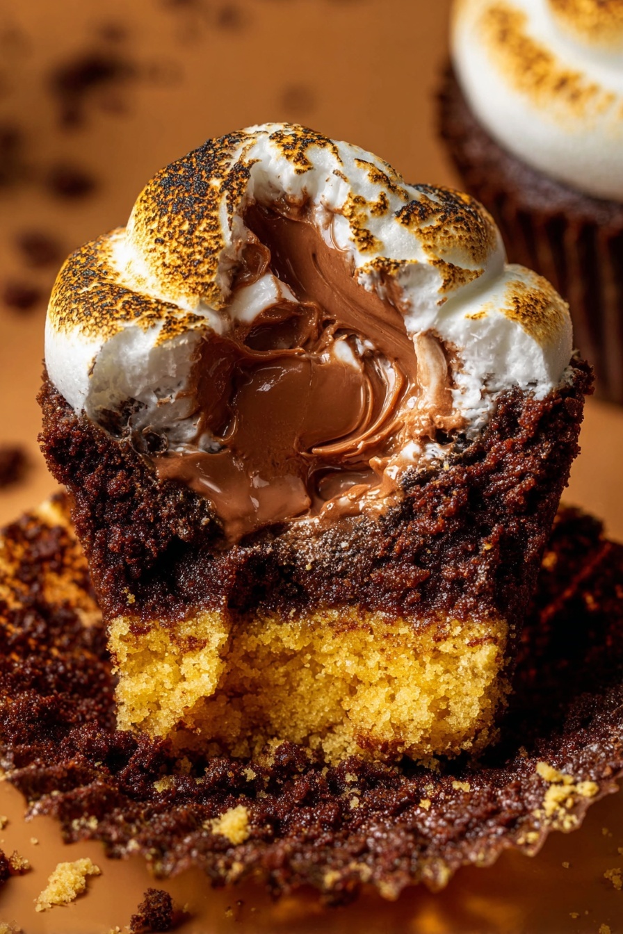 s'mores cupcakes - Serving Suggestion