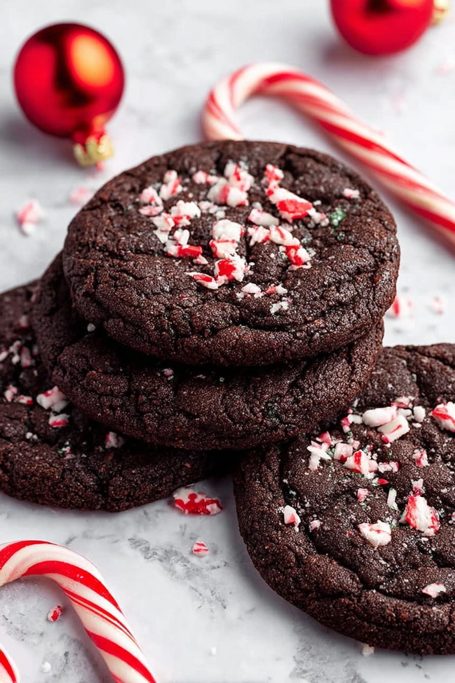 Double Chocolate Peppermint Cookies - Serving Suggestion