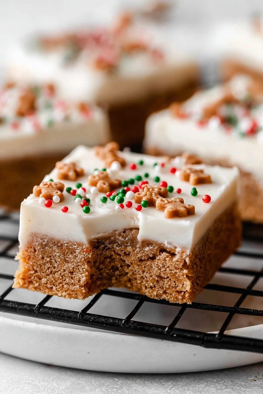 gingerbread cookie bars - Serving Suggestion