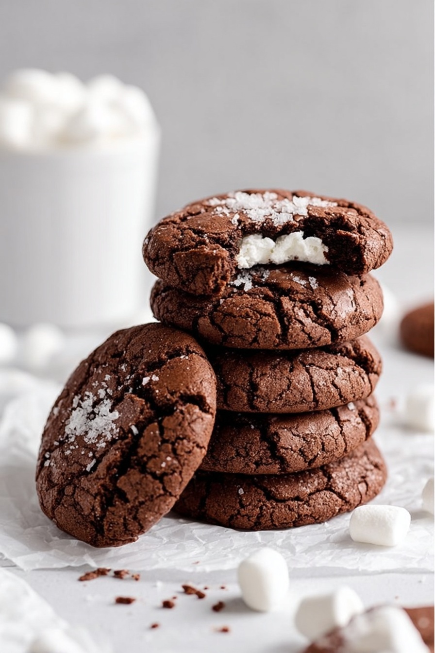 hot chocolate cookies - Serving Suggestion