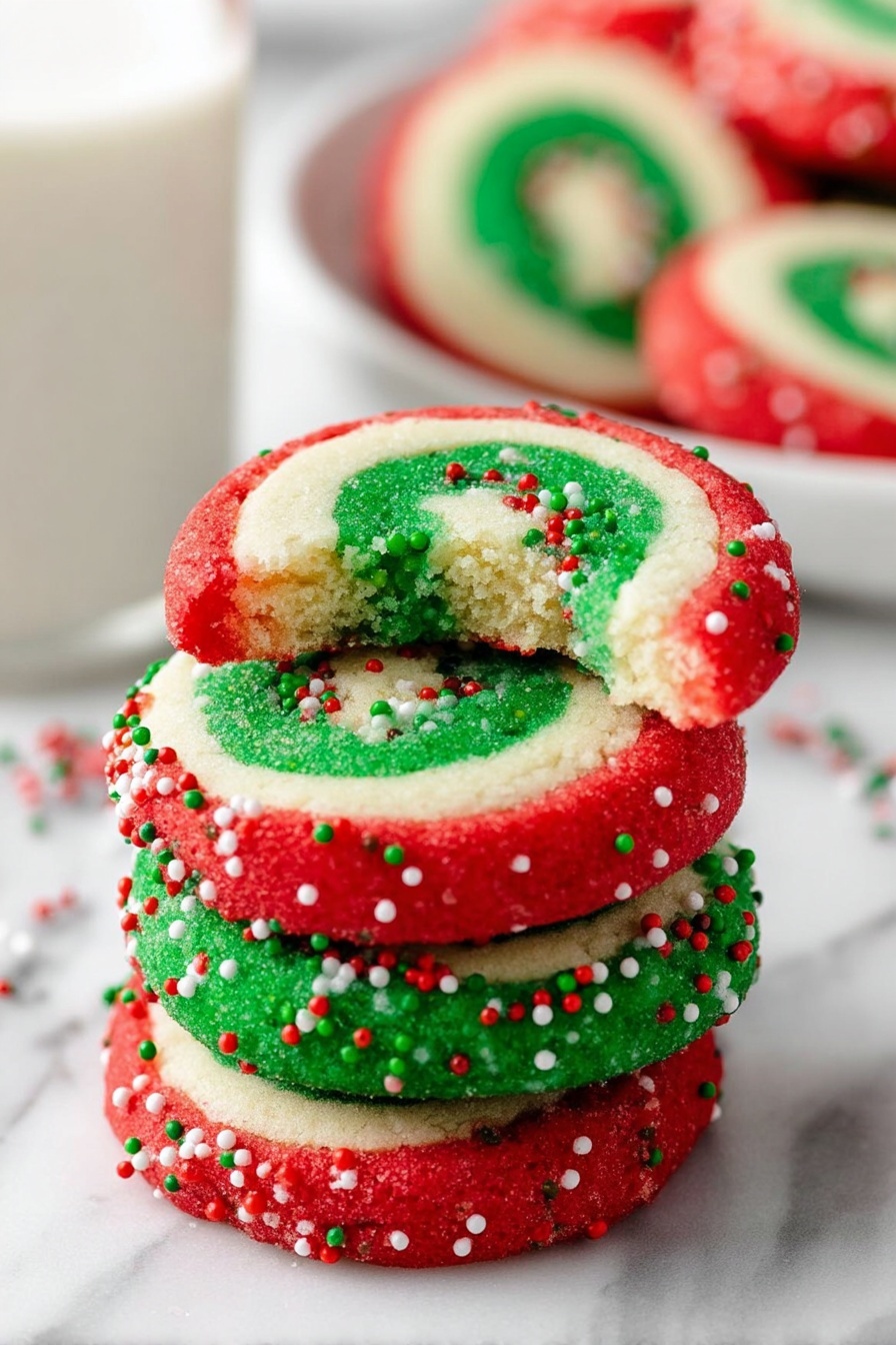 Christmas pinwheel cookies - Serving Suggestion