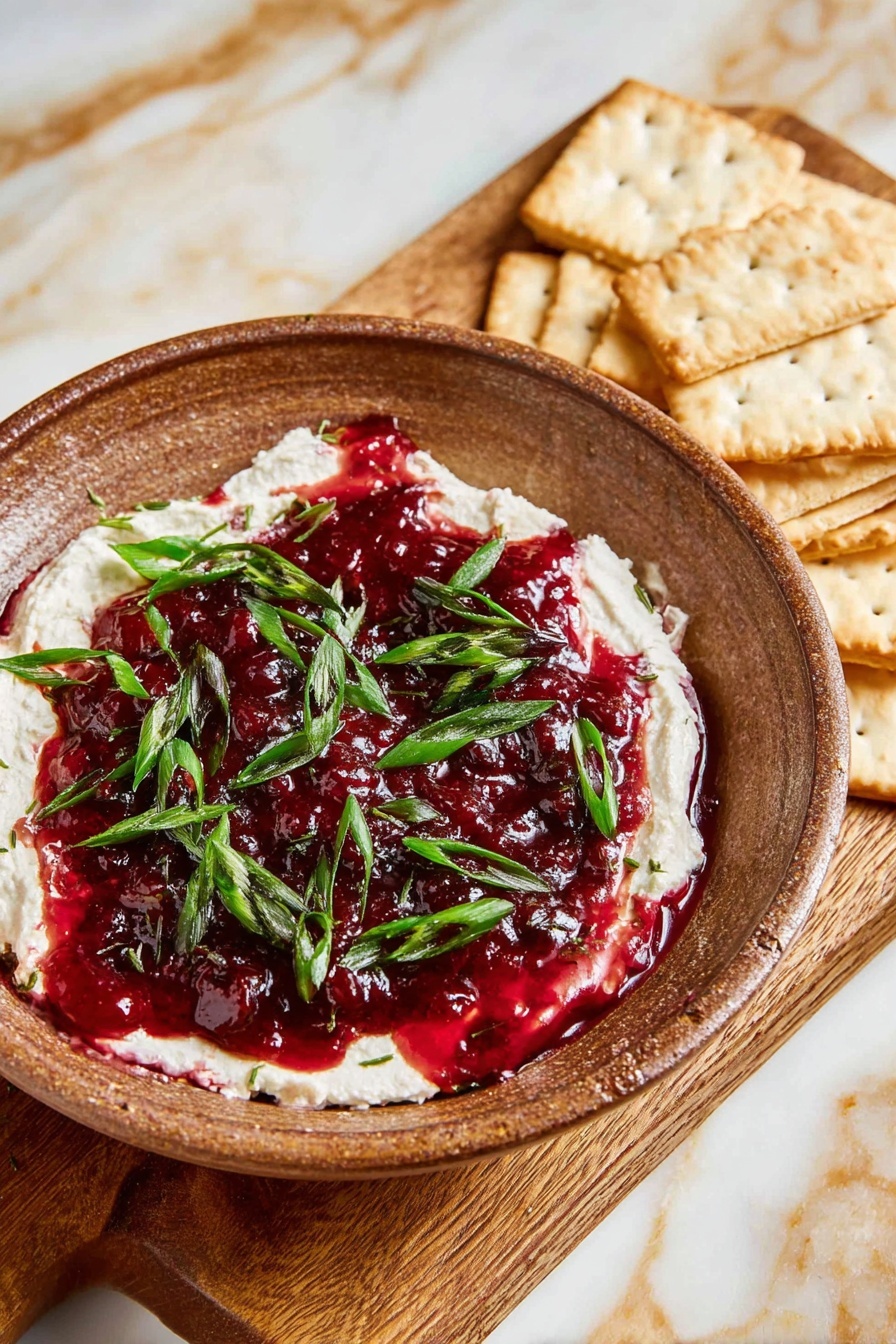 cranberry jalapeño dip - Serving Suggestion