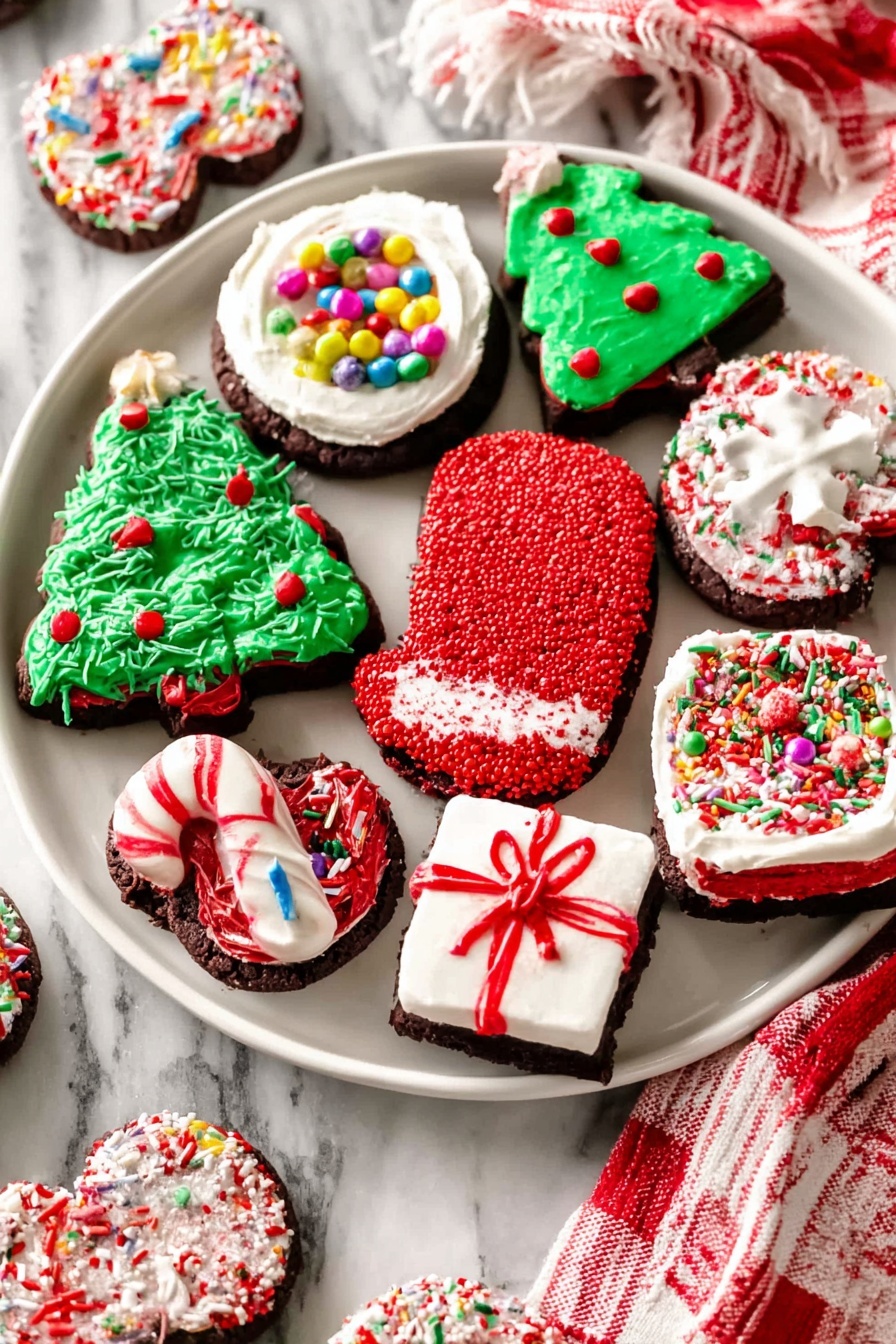 Red Velvet Brownies - Serving Suggestion
