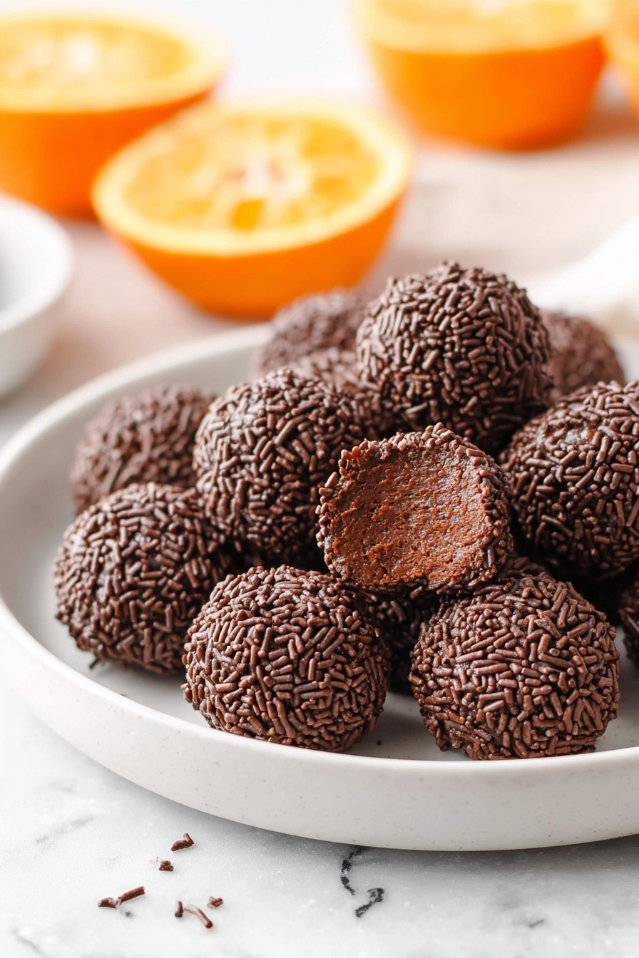 Chocolate Orange Truffles - Serving Suggestion