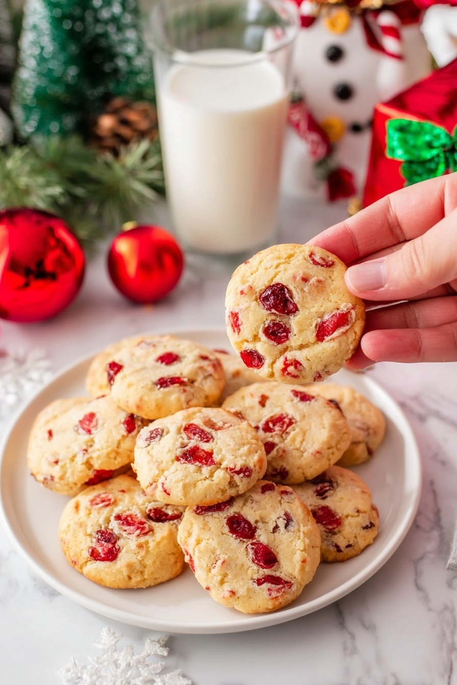 cherry Christmas cookies - Serving Suggestion