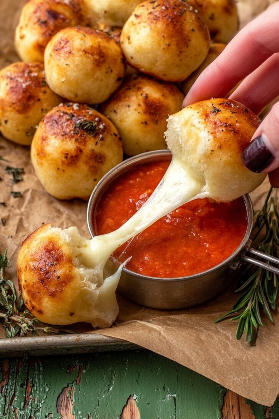 Cheesy Garlic Christmas Tree Bread - Serving Suggestion