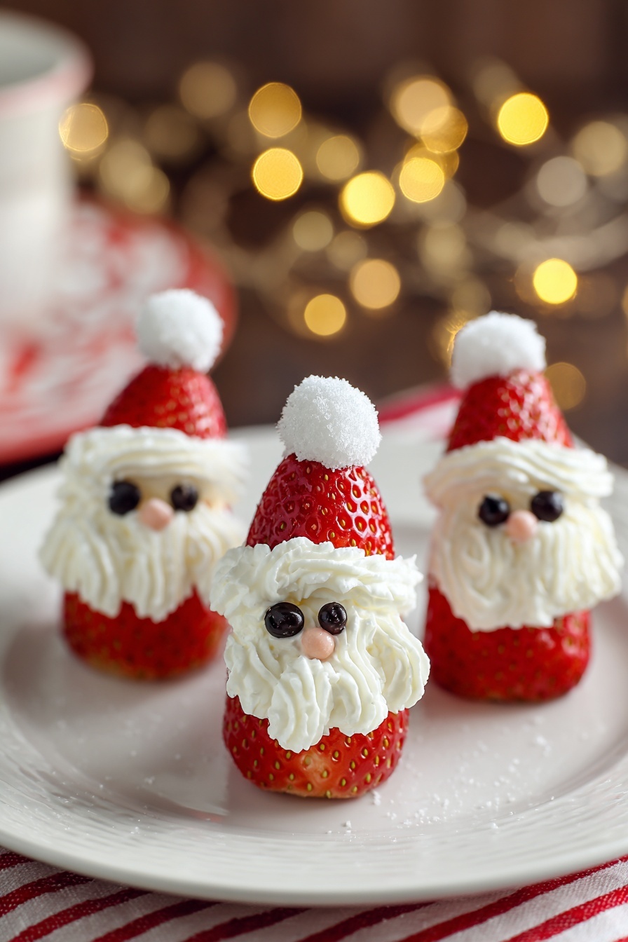 Strawberry Santas - Serving Suggestion