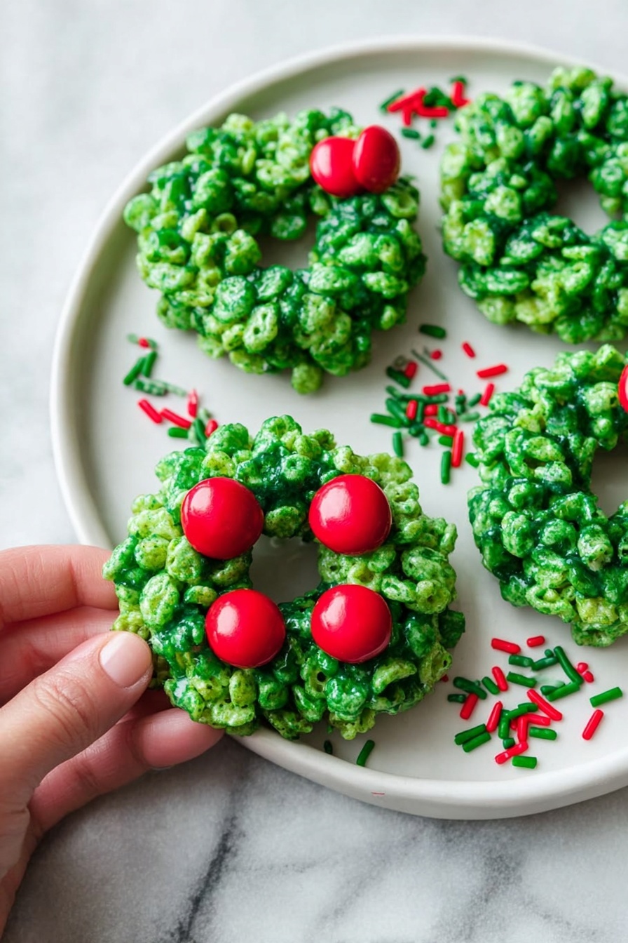 Christmas wreath cookies - Serving Suggestion