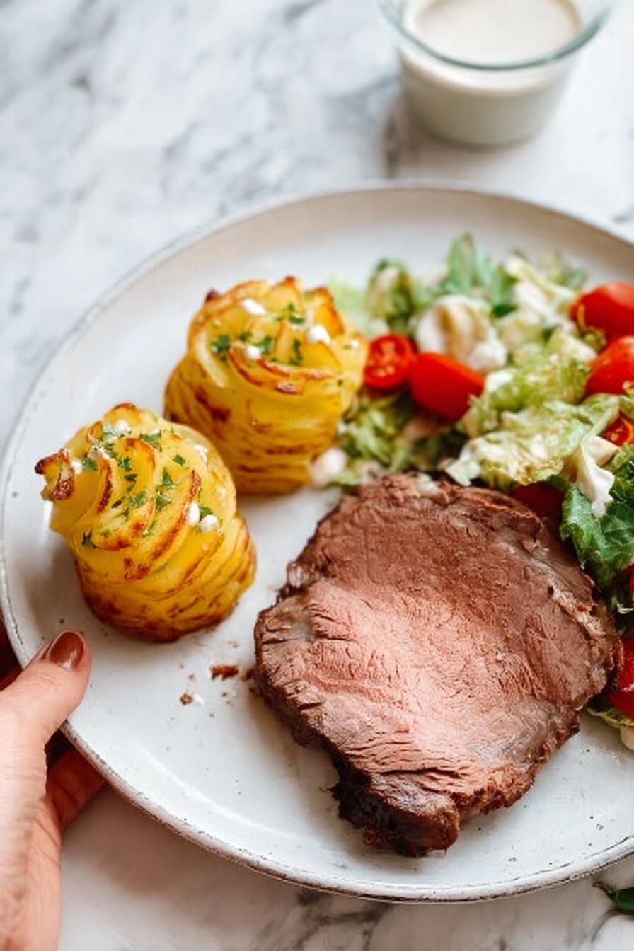 Creamy Duchess Potatoes - Serving Suggestion