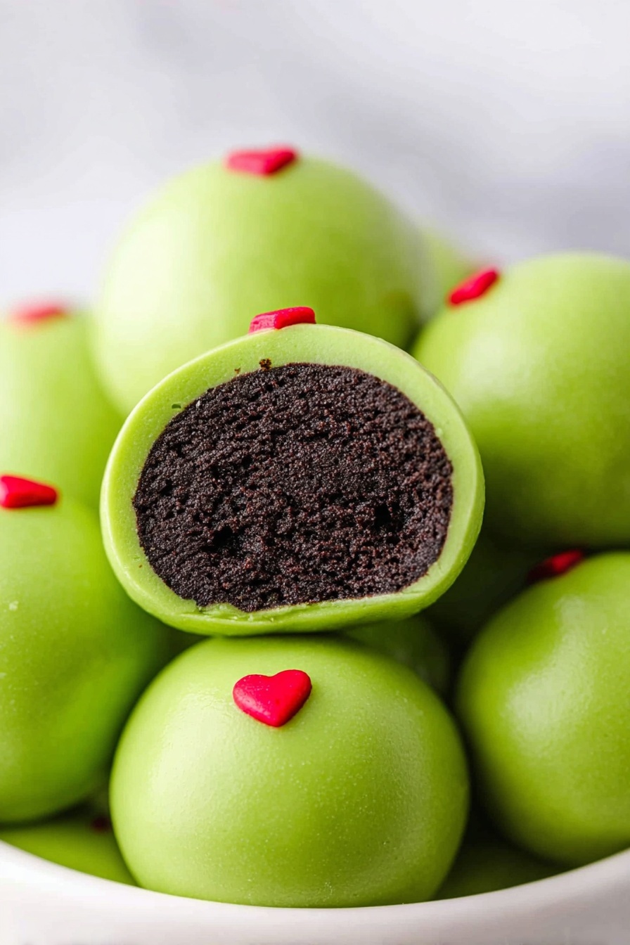 Green Oreo Truffles - Serving Suggestion