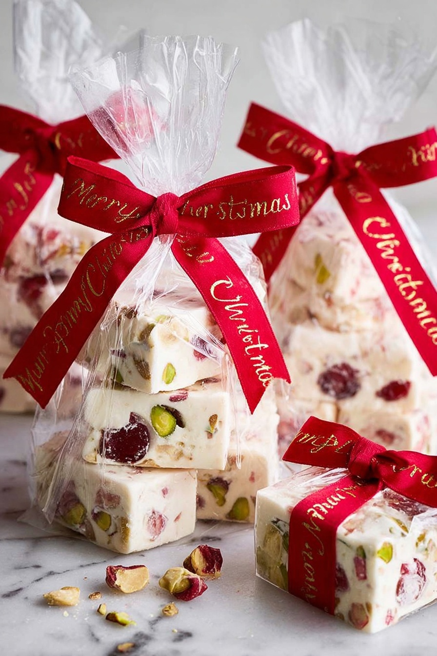 White Christmas Rocky Road - Serving Suggestion