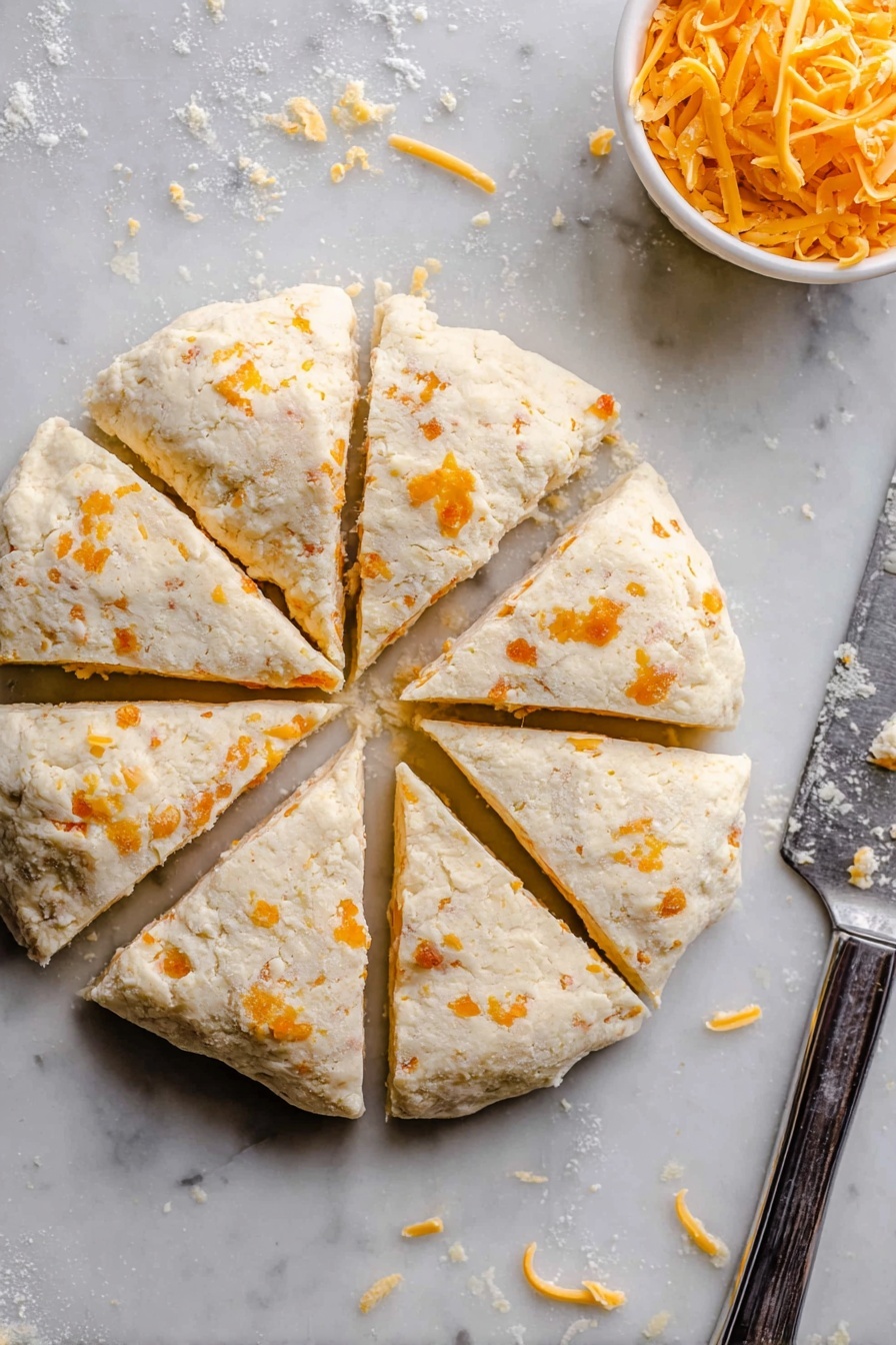 The image shows a close-up of a scone on a white plate with a blue floral pattern, placed on a white marbled surface. The scone is cut into two halves, revealing its soft and crumbly light golden inside, with a slightly rough texture. Behind the split scone is a whole scone with a golden-brown crust that has a slightly shiny, textured top. To the side, there is a wooden knife with a dollop of creamy butter on it, adding a smooth, pale yellow contrast to the scene. Small crumbs are scattered around the scones, enhancing the fresh, homemade feel. photo taken with an iphone --ar 2:3 --v 7